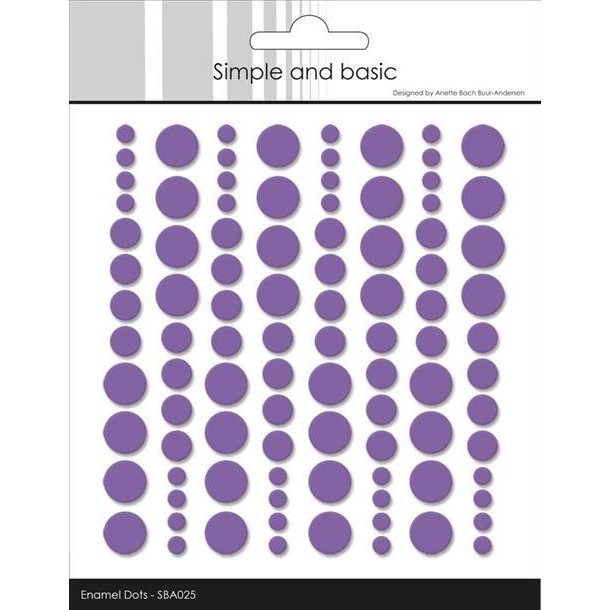 Simple and basic - Enamel Dots - Purple - Lilla