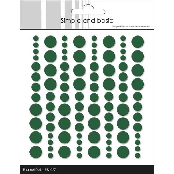 Simple and basic - Enamel Dots - Forest Green / Skov grnt