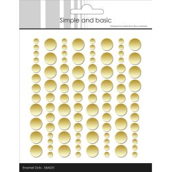Simple and basic - Enamel Dots - Metallisk Pale guld / Matte -SBA031