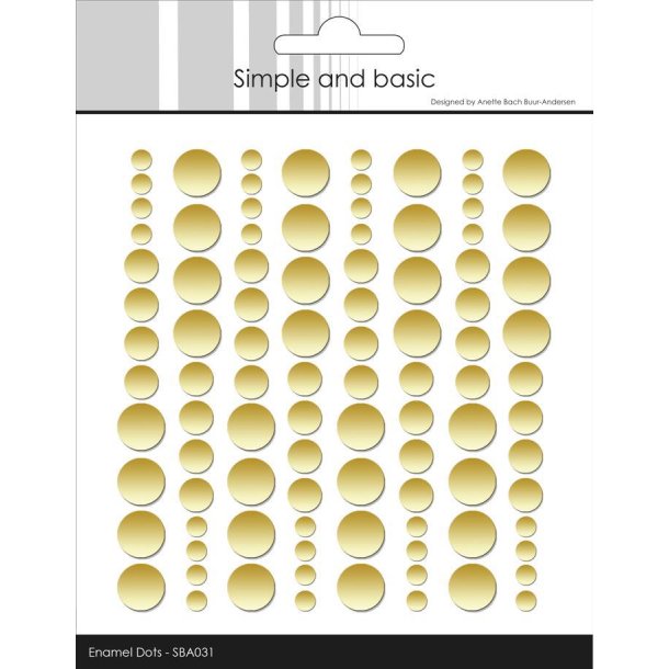 Simple and basic - Enamel Dots - Metallisk Pale guld / Matte -SBA031