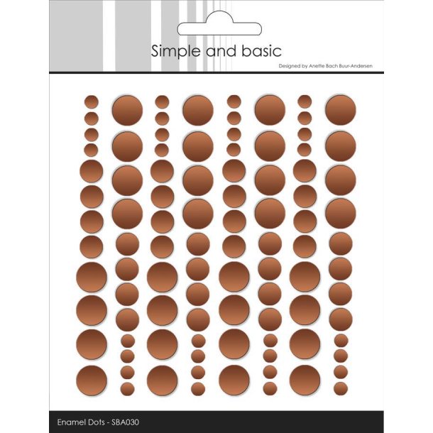 Simple and basic - Enamel Dots - Metallisk Kobber / Matte -SBA030