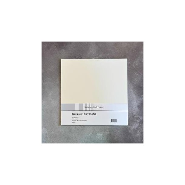 Simple and Basic - Karton - 30,5x30,5 cm - Ivory