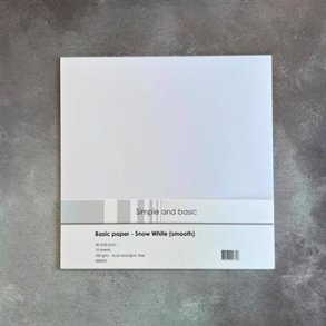 Simple and Basic - Karton - 30,5x30,5 cm - Snow White