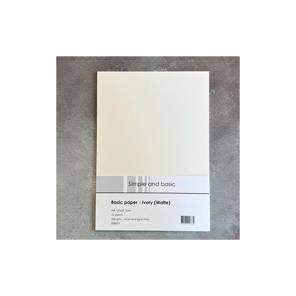Simple and Basic - Karton - A4 - Ivory