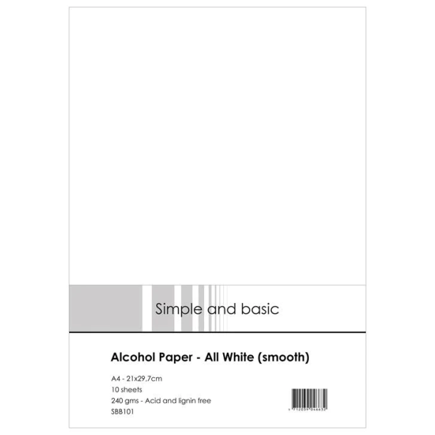 Simple and basic - Alcohol Paper - All White - A4
