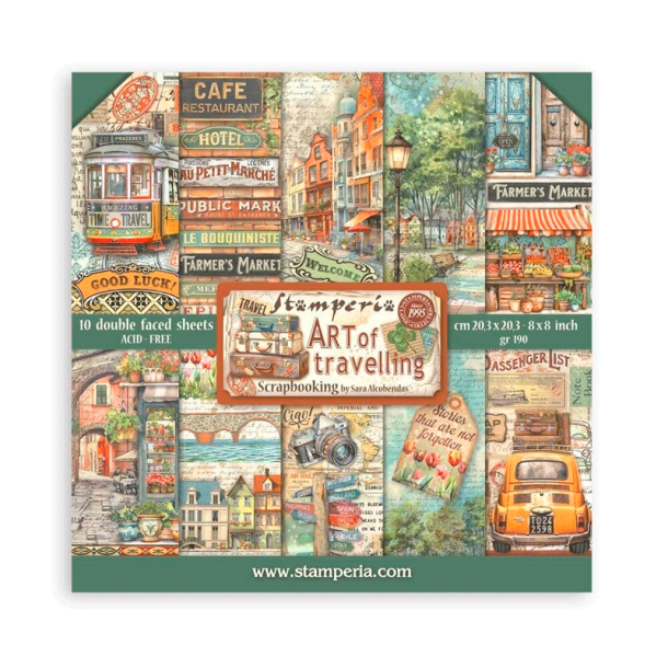 Stamperia - Blok 8'' - Art of Traveling