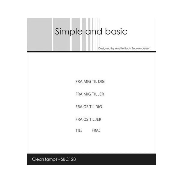 Simple and basic - Sm tekster - Til og Fra