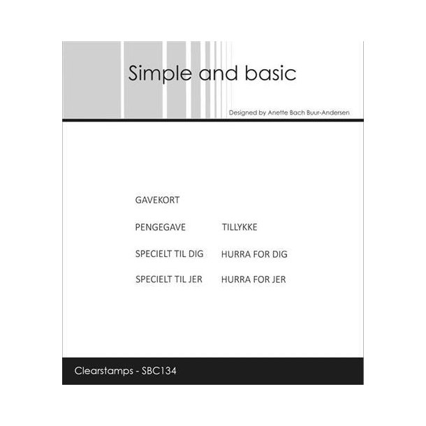 Simple and basic - Sm tekster - Gavekort