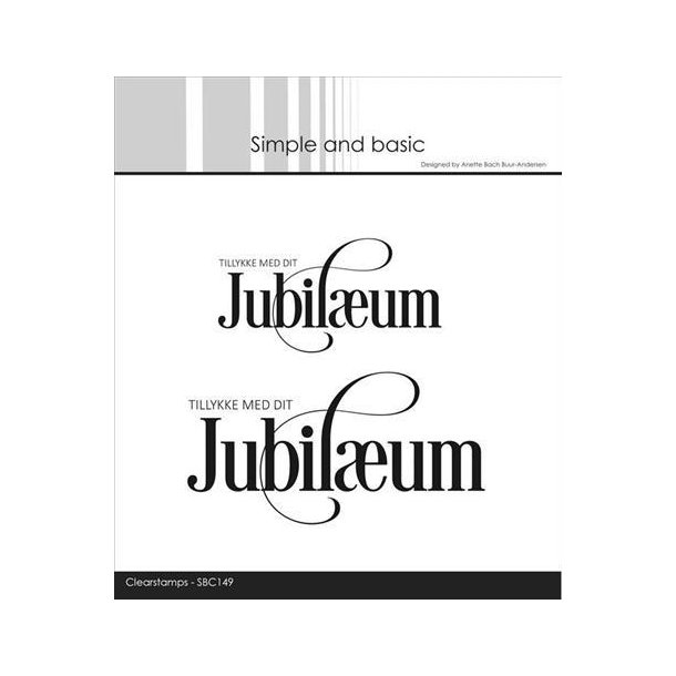 Simple and basic - Stempel - Tillykke med dit jubilum