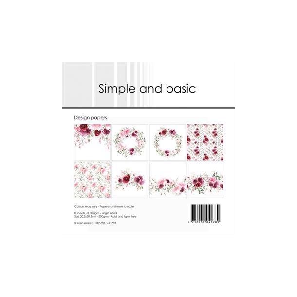 Simple and Basic - Blok 12" - Water Colour Roses