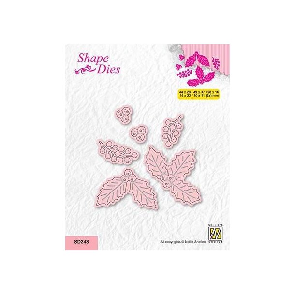Nellie Snellen - Die - Holly leaves and berries / Kristtornblade og br