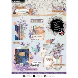 Studio Light - Blok A5 - Die-Cut Papir Elementer - Diary of Dreams