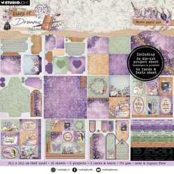 Studio Light - Blok 8'' - Blandet karton og klippeark - Envelopes - Diary of Dreams