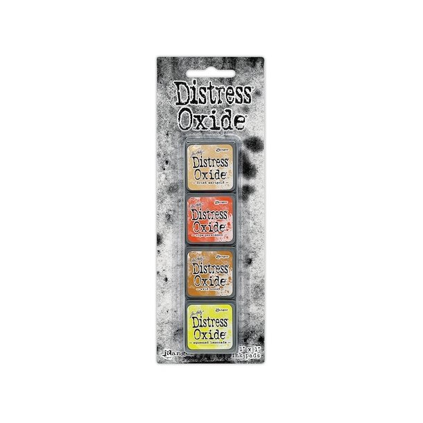 Distress Mini Oxide Kit 8 -  Dried marigold, Ripe persimmon, wild honey,squeezed lemonade