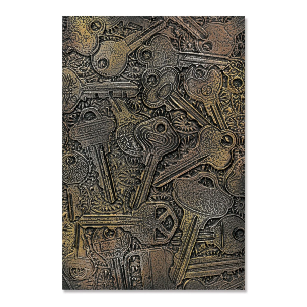 Sizzix - 3-D Textured Impressions Embossing Folder - Keys -Ngler