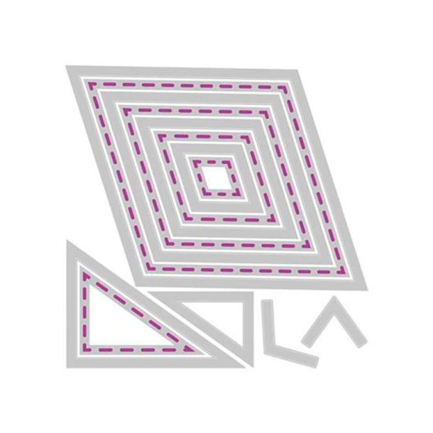 Sizzix - Framelits Die - Fanciful Framelits - Katy Deco Diamonds