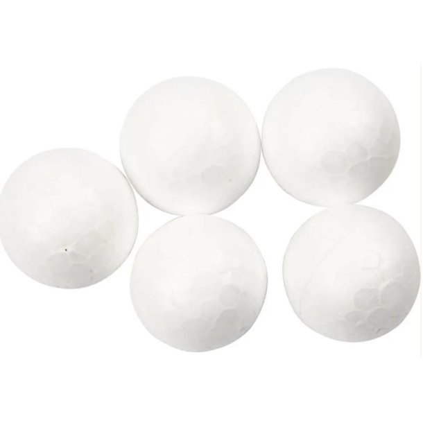 Kugle - Hvid - 3 cm - 10 stk