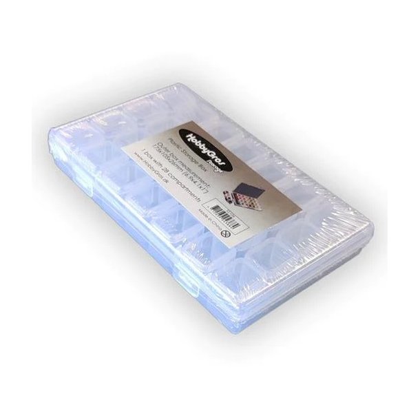 Klar plastik opbevarings box - 28 rum