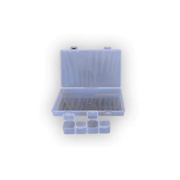 Klar plastik opbevarings box - 28 rum