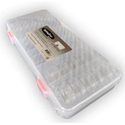 Klar plastik opbevarings box - 28 rum