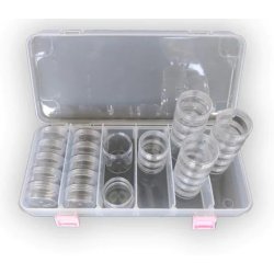 Klar plastik opbevarings box - 28 rum