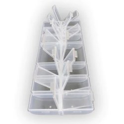 Klar plastik opbevarings box - 14 rum.