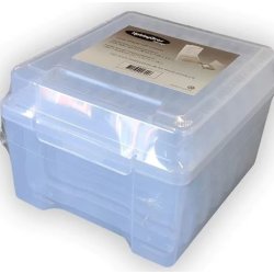 Klar plastik opbevarings box - Box med 6 kasser.