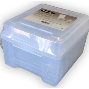 Klar plastik opbevarings box - Box med 6 kasser.