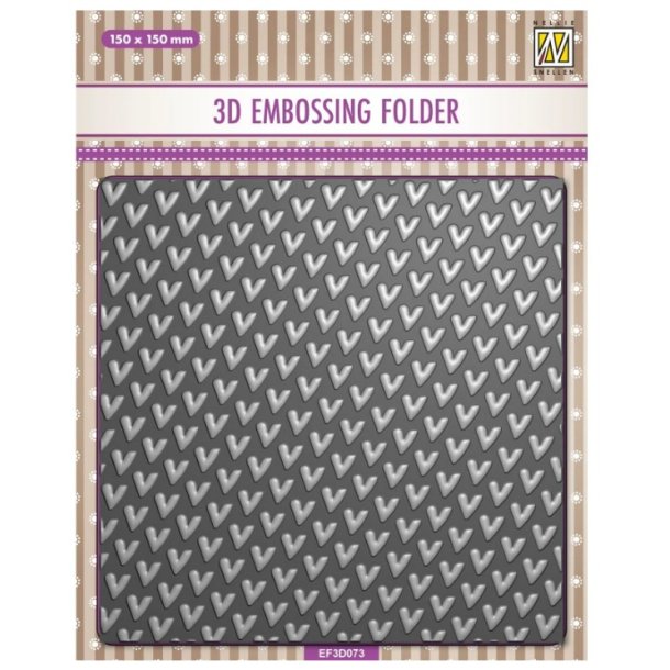 Nellie Snellen - Embossing - Hjerter - 3D - EF3DO73