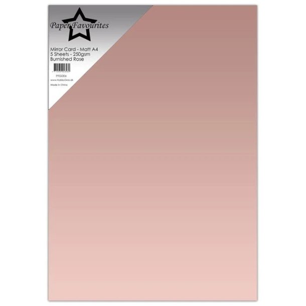Paper Favourites - Mirror Card Mat "Burnished Rose" - Lotus - PFSS006