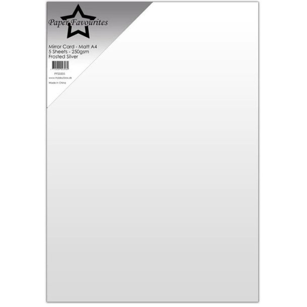 Paper Favourites -  Mirror Card Mat "Frosted Silver" -