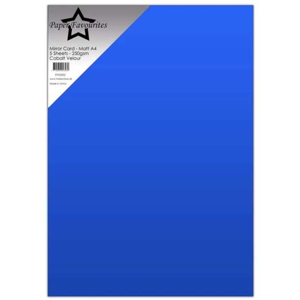Paper Favourites - Mirror Card Mat "Cobalt Velour" - Cobolt bl - PFSS002