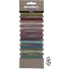 Kulrte kuglekder - diam. 1,5 mm. -  ass. farver