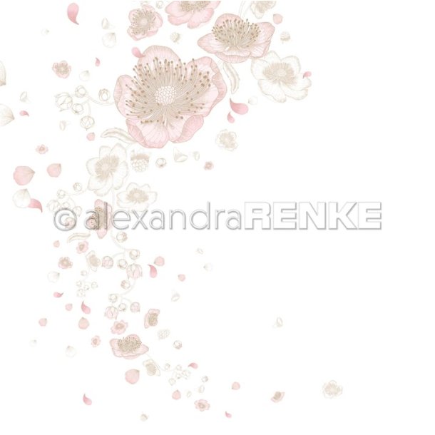 Alexandra Renke - Karton - Design Paper "Blackberry flower swirl"