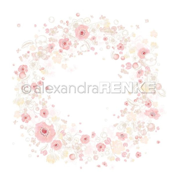 Alexandra Renke - Karton - Design Paper "Apple blossom wreath"