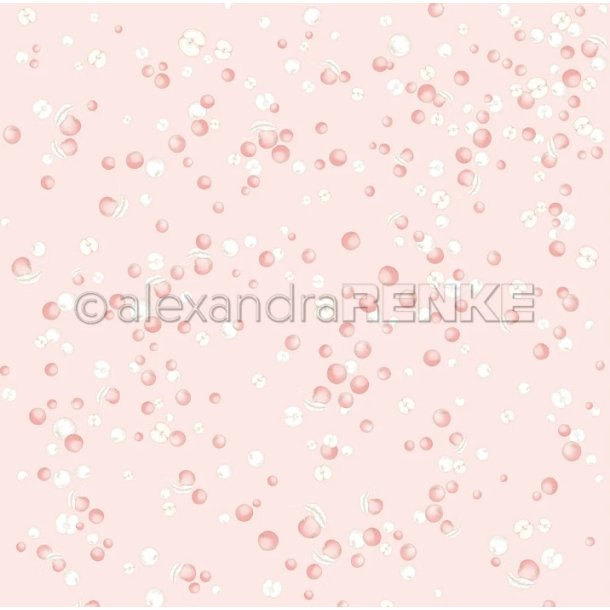 Alexandra Renke - Karton -  Design Paper "Apple flurry on pink" - Sm ble