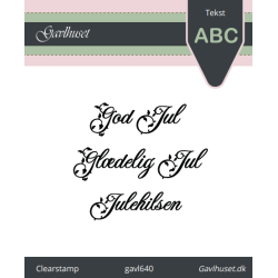 Gavlhusets Design - Stempel - Gldelig Jul kursiv
