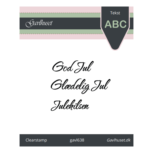 Gavlhusets Design - Stempel - God Jul kursiv
