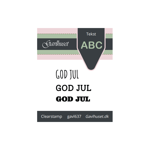 Gavlhusets Design - Stempel - God Jul