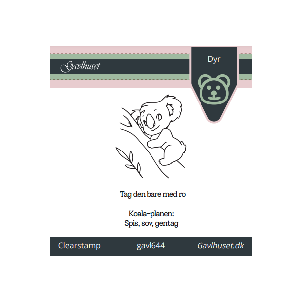 Gavlhusets Design - Stempel - Koala