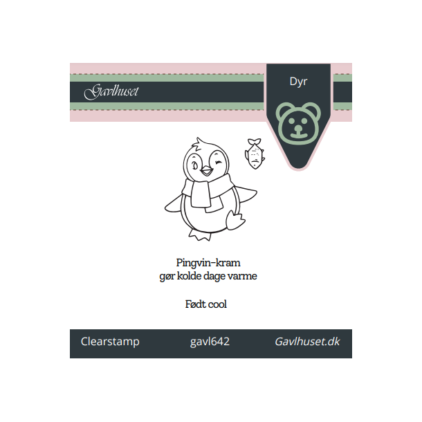 Gavlhusets Design - Stempel - Pingvin
