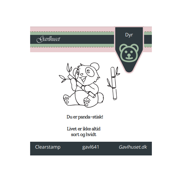 Gavlhusets Design - Stempel - Panda