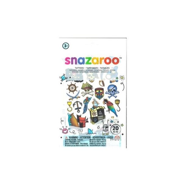 Snazaroo - Sminkefarve Tatoos - Pirat - ass. motiver