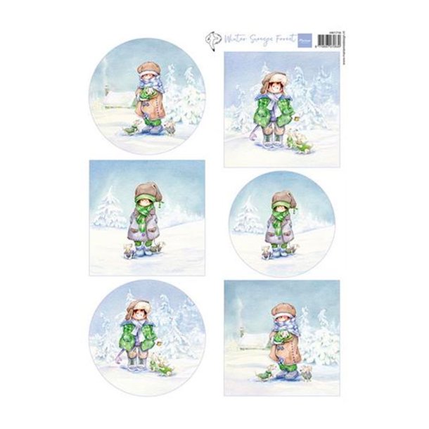 Marianne Design - Hettys Snoesjes - Winter Forest - A4 Ark