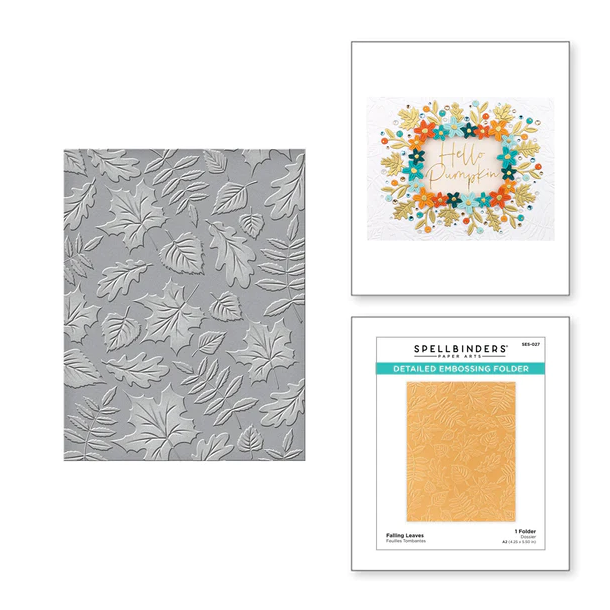 Spellbinder - Embossing folder - Falling Leaves