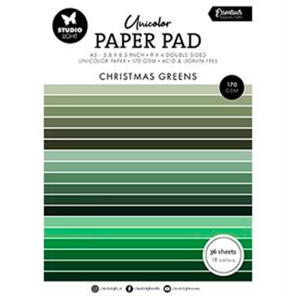 Studio Light - Blok A5 - Christmas Greens