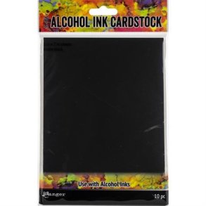 Alcohol Ink - Cardstock / Karton til alcohol inks - Sort - TAC65487