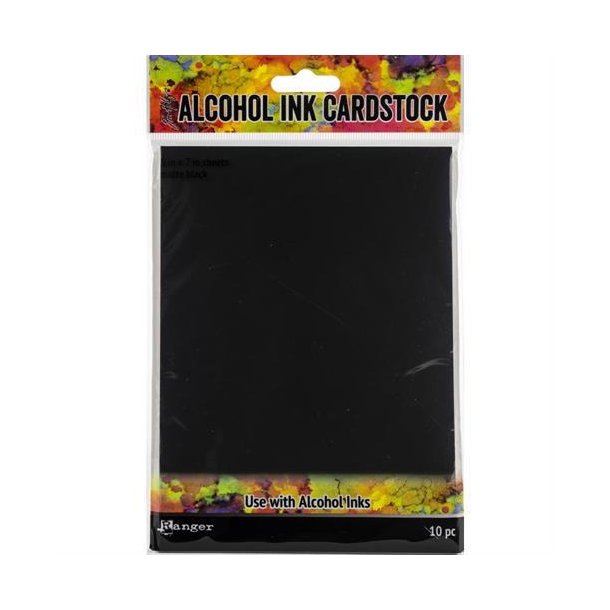 Alcohol Ink - Cardstock / Karton til alcohol inks - Sort - TAC65487