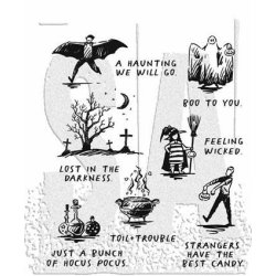 Tim Holtz - Stempel - Cling Stamp Halloween Sketchbook"