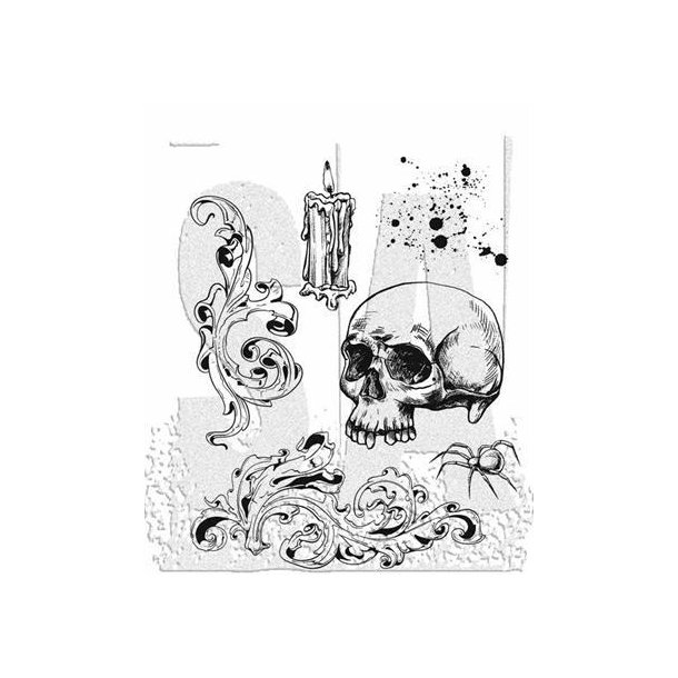 Tim Holtz - Stempel - Cling Stamp Foreboding"